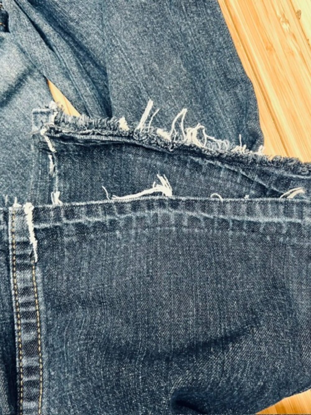 Y2K Baggy USA Made True Religion Men Blue Jeans 38" (Fit 40"x29") Raw Legs(84) - Picture 15 of 15